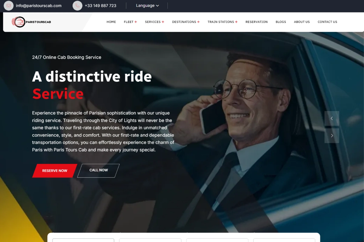 Paris Tours Cab project