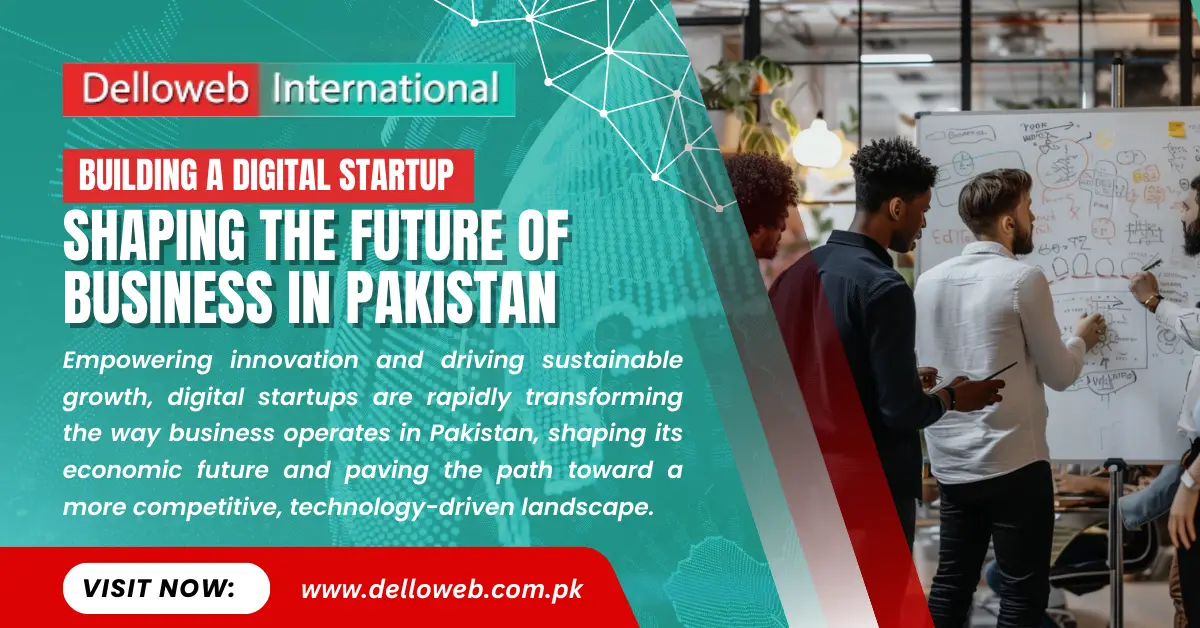 A team collaborates in a modern workspace, discussing digital startup strategies to innovate and enhance business in Pakistan.